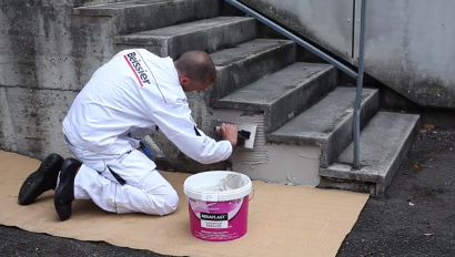 Application of Aguaplast Universal Fassade Application of Aguaplast Universal Fassade