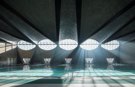Terrence Zhang , winner of the Sto-sponsored Arcaid images photography Award 2017 at the World Architecture Festival for the 'Swimming Pool', at Tianjin University New Campus.